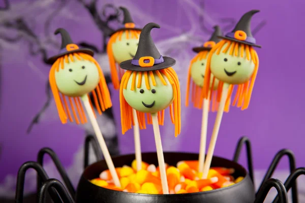 Witch cake pops. — Stock Photo, Image