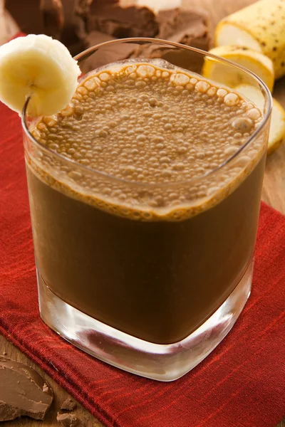 Chocolate banana smoothie — Stock Photo, Image