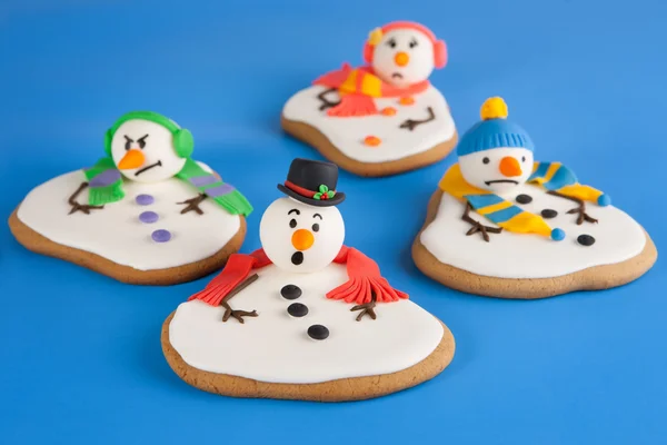 Galletas de muñeco de nieve derretidas —  Fotos de Stock