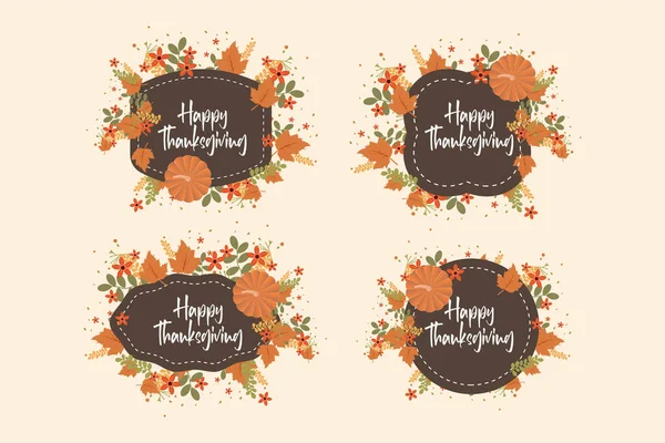 Glad Thanksgiving Etikett Mall Design — Stock vektor