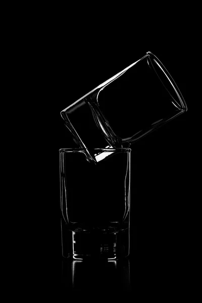 Silhueta de vidro — Fotografia de Stock
