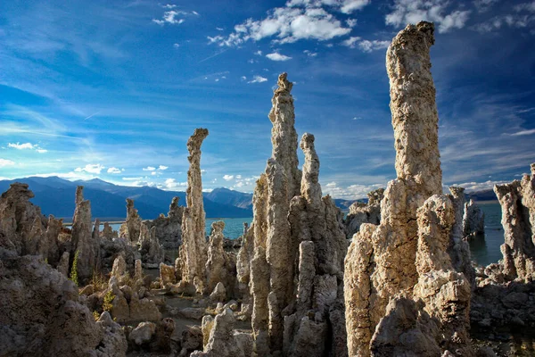 Lago Mono Lago Único Califórnia Viagem Carro Dos Eua Imagens Royalty-Free