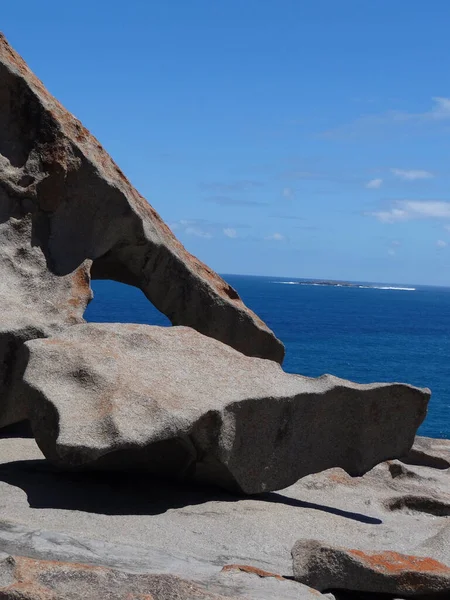 Pozoruhodné Skály Ostrově Klokanů Překrásném Australském Jarním Dni — Stock fotografie