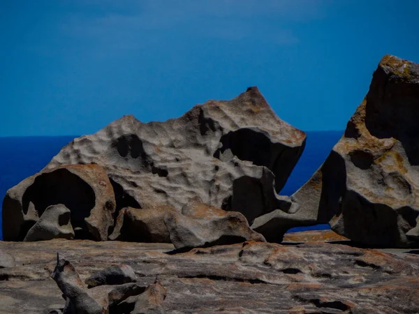 Las Rocas Notables Isla Canguro Hermoso Día Primavera Australiano —  Fotos de Stock