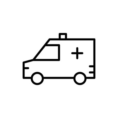 Tıbbi araba simgesi, Vektör İllüstrasyonu