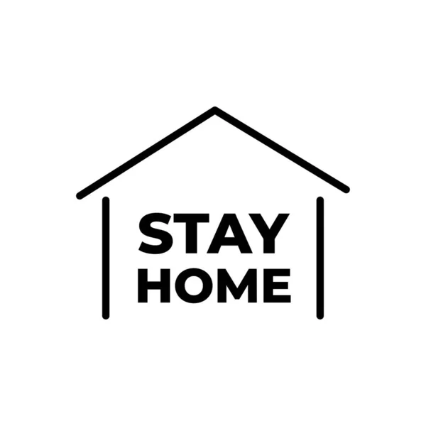 Stay Home Icon Stay Safe Avoid Corona Virus Vector Illustration — Stock Vector