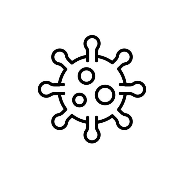 Иконка вектора коронавируса ковид-19. Азиатская эпидемия гриппа