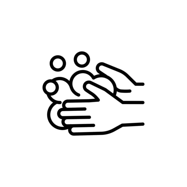 Векторна Іконка Миття Рук Щоб Уникнути Поширення Коронавірусу — стоковий вектор