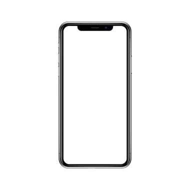 Akıllı telefon Mockup Gerçekçi. Vektör İllüstrasyonu