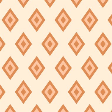 Geçmişe dönük renklerde veya modern vintage renklerde geometrik desen. Vektör illüstrasyonu