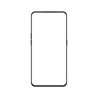Akıllı telefon Mockup Gerçekçi. Vektör İllüstrasyonu