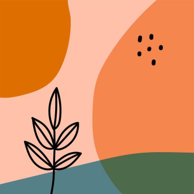 Soyut arka planlar. Elle çizilmiş çeşitli şekiller ve karalama nesneleri. Modern trend Vektör illüstrasyonları. Her arka plan izole edilmiş. Pastel renkler