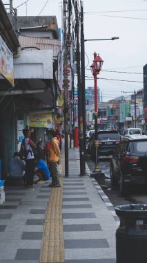 The activities of people on the streets of the city of Bogor, Indonesia.