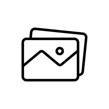 Taslak biçimli resim simgesi. Vektör illüstrasyonu