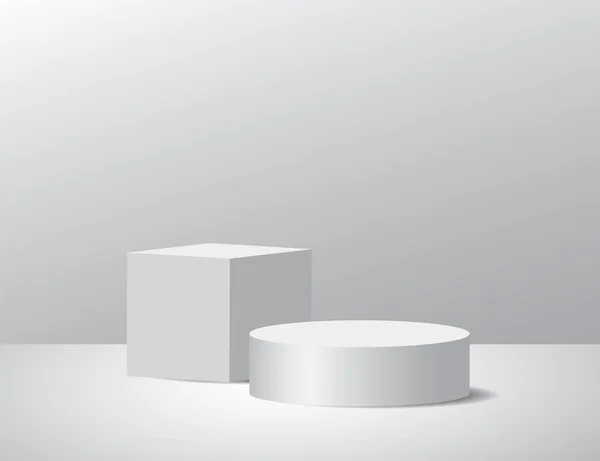 Pódium Minimalista Escena Con Representación Vectorial Composición Fondo Abstracto Maqueta — Vector de stock