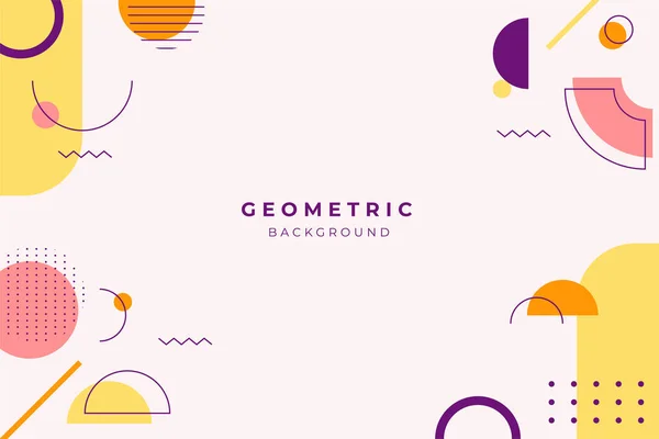Geometryczne Abstrakcyjne Tło Stylu Memphis Ilustracja Wektora — Wektor stockowy
