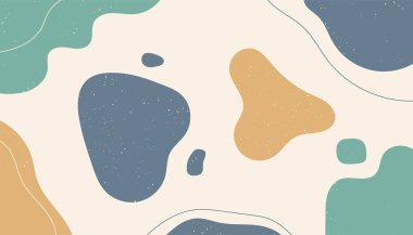 El çizimi arkaplan, pastel renkler kullanarak soyut şekiller. Vektör illüstrasyonu.