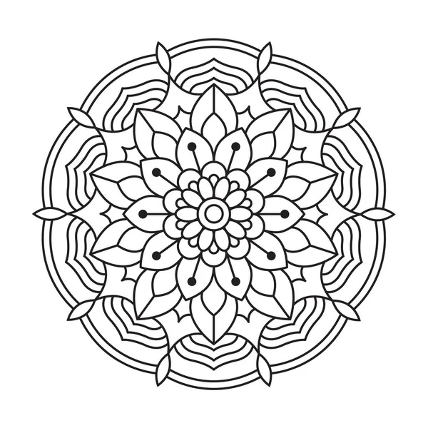 Kreisförmige Muster Die Mandala Für Henna Mehndi Tätowierungen Dekorationen Bilden — Stockvektor