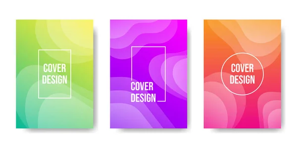 Coleção Capas Design Ondas Coloridas Design Moderno Vetor Eps10 —  Vetores de Stock