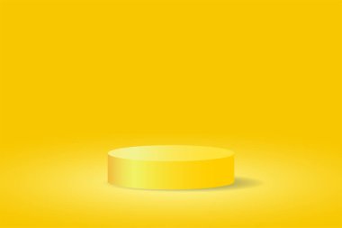 Minimalist podyum ve sahne 3d vektör işlemeli soyut arkaplan kompozisyonu, 3d illüstrasyon ürün gösterimi için geometri platformunun şekil sahnesi. Modern ödülün sahnesi