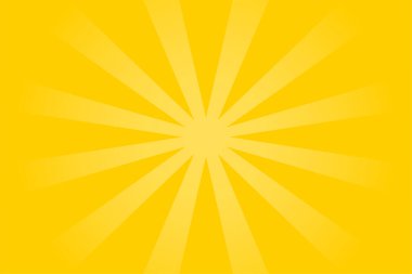 Parlak sarı renkte dönen süs eşyalarıyla donatılmış bir arka plan. Vektör illüstrasyonu