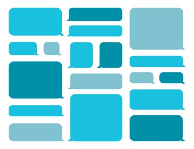 Konuşma balonu şablonları koleksiyonu. Vektör illüstrasyonu.