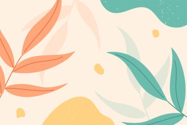 Soyut arkaplan. Elle çizilmiş çeşitli şekiller ve karalama nesneleri. Soyut modern trend vektör illüstrasyonu. Pul dokusu. Vektör illüstrasyonu