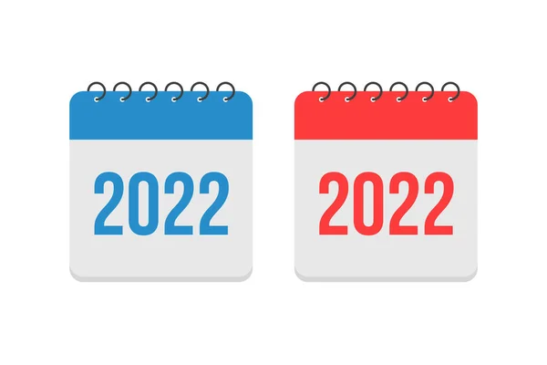 Nouvelle Année Calendrier 2022 Icône Vecteur — Image vectorielle