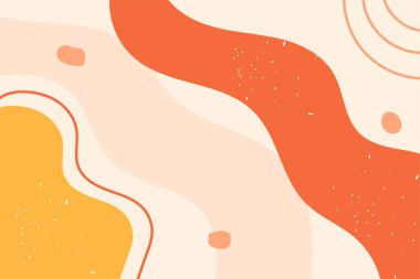 Soyut arkaplan. Elle çizilmiş çeşitli şekiller ve karalama nesneleri. Soyut modern trend vektör illüstrasyonu. Pul dokusu. Vektör illüstrasyonu