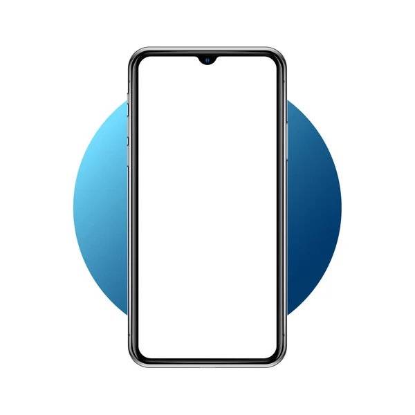 Smartphone Mockup Met Leeg Scherm Frame Minder Smartphone Vector Illustratie — Stockvector