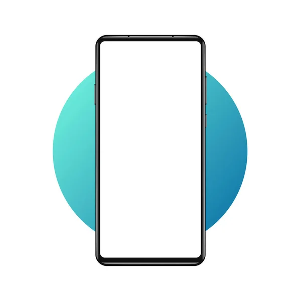 Realistische Smartphone Mockup Set Mobiele Telefoon Leeg Wit Scherm Ontwerp — Stockvector