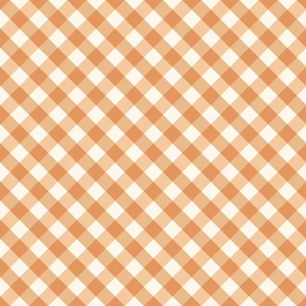 Gingham Muster Orange Karierte Muster Pastellfarben Für Tischdecken Röcke Servietten — Stockvektor