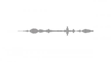 2d konsept ve beyaz arkaplan ile ses spektrum çizgisi animasyonu.