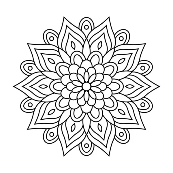 Daire şeklinde şekiller, Henna, Mehndi, dövmeler, dekorasyonlar için mandala oluşturuyor. Doğu tarzında dekoratif süsler. Vektör illüstrasyonu.