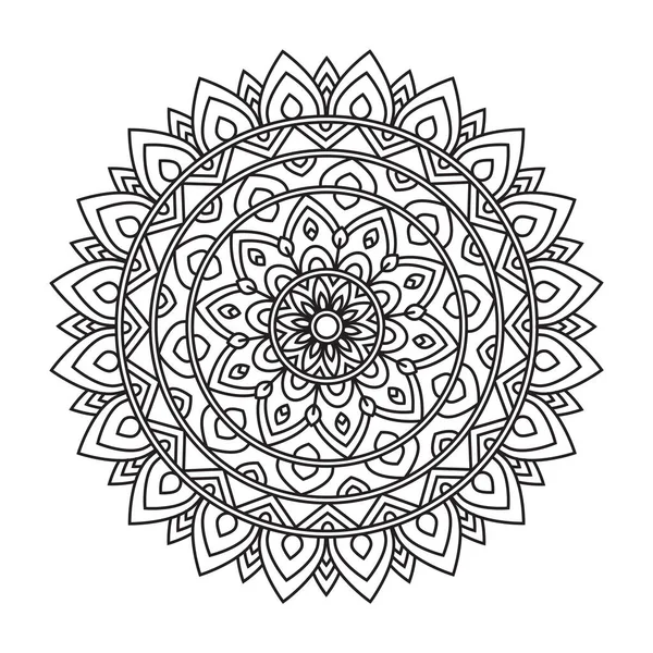 Patrones Circulares Que Forman Mandala Para Henna Mehndi Tatuajes Decoraciones — Vector de stock