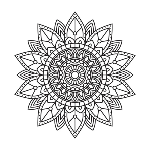 Kreisförmige Muster Die Mandala Für Henna Mehndi Tätowierungen Dekorationen Bilden — Stockvektor