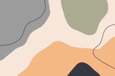 Soyut arkaplan. El çizimi çeşitli şekiller ve karalama nesneleri. Modern modern vektör illüstrasyonu. Her arka plan izole edilmiş. Pastel rengi