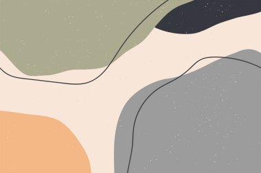 Soyut arkaplan. El çizimi çeşitli şekiller ve karalama nesneleri. Modern modern vektör illüstrasyonu. Her arka plan izole edilmiş. Pastel rengi