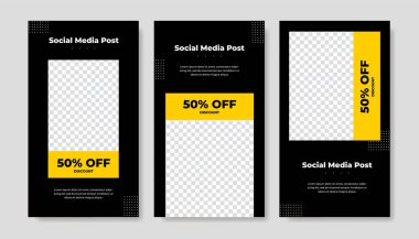 Eşsiz Modern Düzenlenebilir Sosyal Medya afişi şablonu. Herkes bu Kolay Tasarım Tanıtım web pankartını sosyal medya için kullanabilir. Modern zarif satışlar ve indirimli promosyonlar - Vektör.