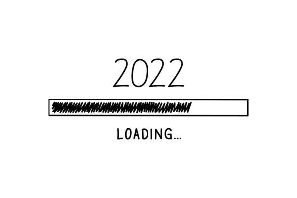 Processus Chargement Avant Nouvelle Année 2022 2022 Nouvelle Année Symbole — Image vectorielle