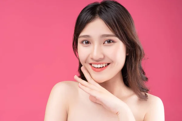 Asian Woman Has White Smooth Skin — Stock Photo, Image