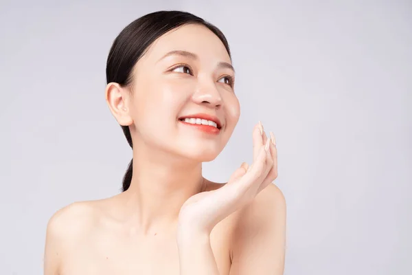 Beautiful Asian Woman Smiling Beautiful Skin — Stock Photo, Image