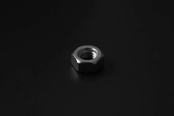 Screw Nut Dark Surface — Fotografia de Stock