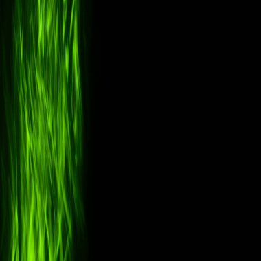 Siyah arkaplanda yeşil ışık çizgileri