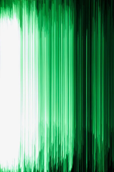 Ευθείες Γραμμές Πράσινου Φωτός Μαύρο Φόντο — Φωτογραφία Αρχείου