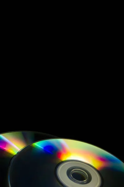Siyah Arkaplanda Küçük Diskler — Stok fotoğraf
