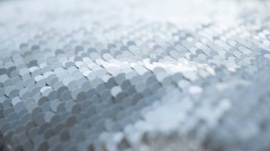 Buz gibi beyaz pullu kumaş.