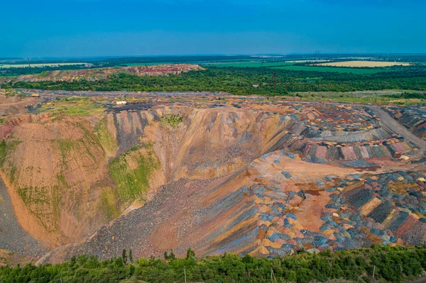 Piedras Coloridas Roca Desecho Operaciones Mineras Residuos Vertederos Rocas Desde — Foto de Stock