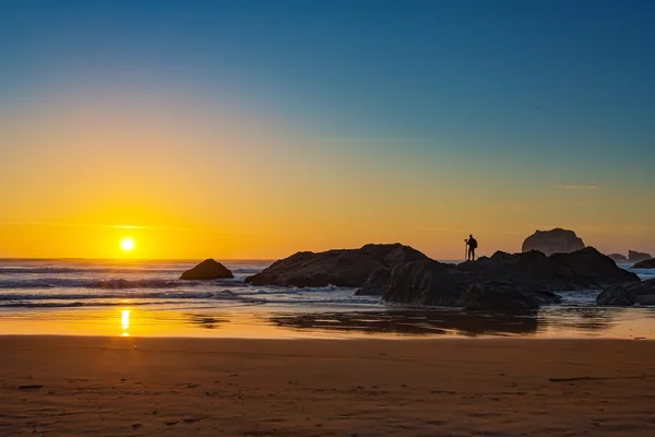 Sunset at Bandon Beach — Stock Photo, Image