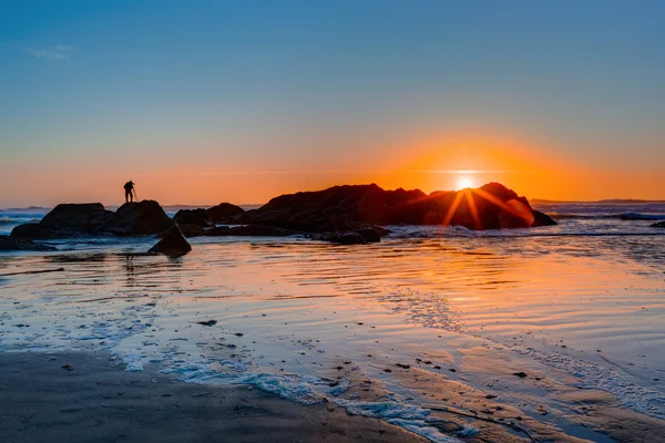Sunset at Bandon Beach — Stock Photo, Image